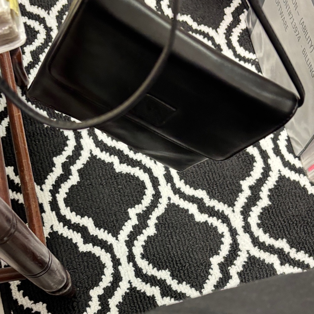 Black Leather Men's Bag (Unisex) Crossbody Bag